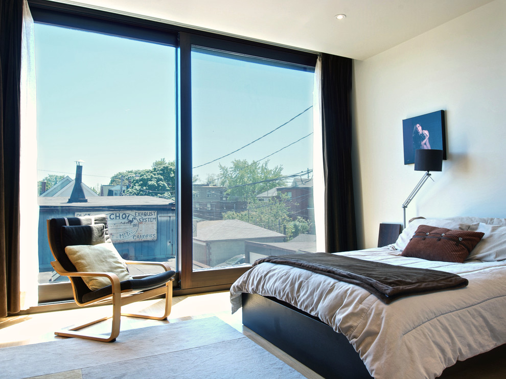 Inspiration for a modern bedroom remodel in Toronto
