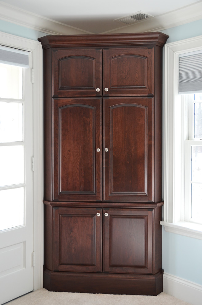 Bedroom corner with TV inside Bedroom Chicago by Heirloom