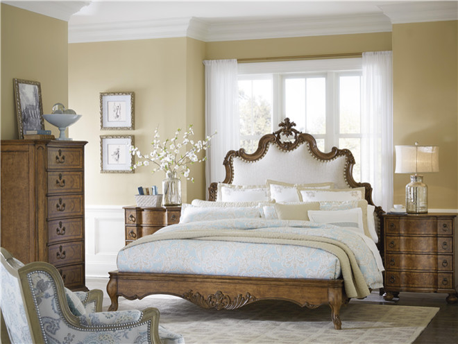 Inspiration for a traditional bedroom in Other with dark hardwood flooring.