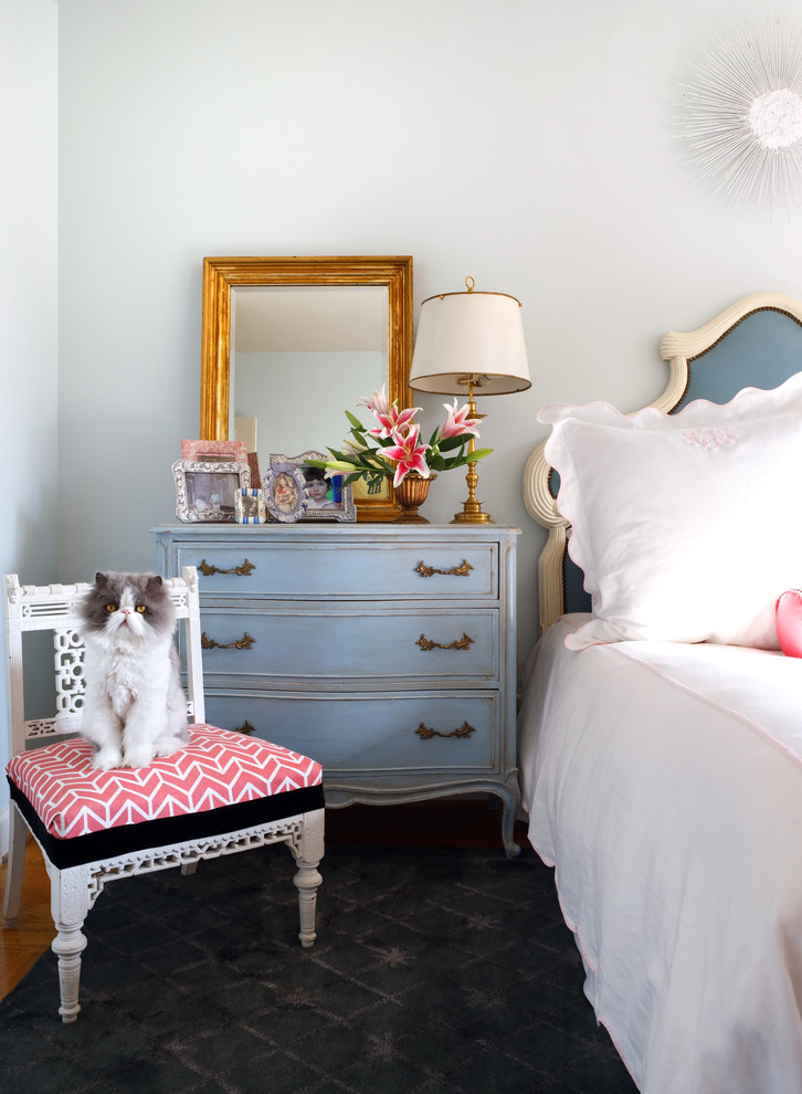 Bedroom - shabby-chic style bedroom idea in DC Metro with white walls