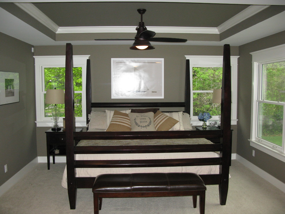 Bild på ett vintage sovrum