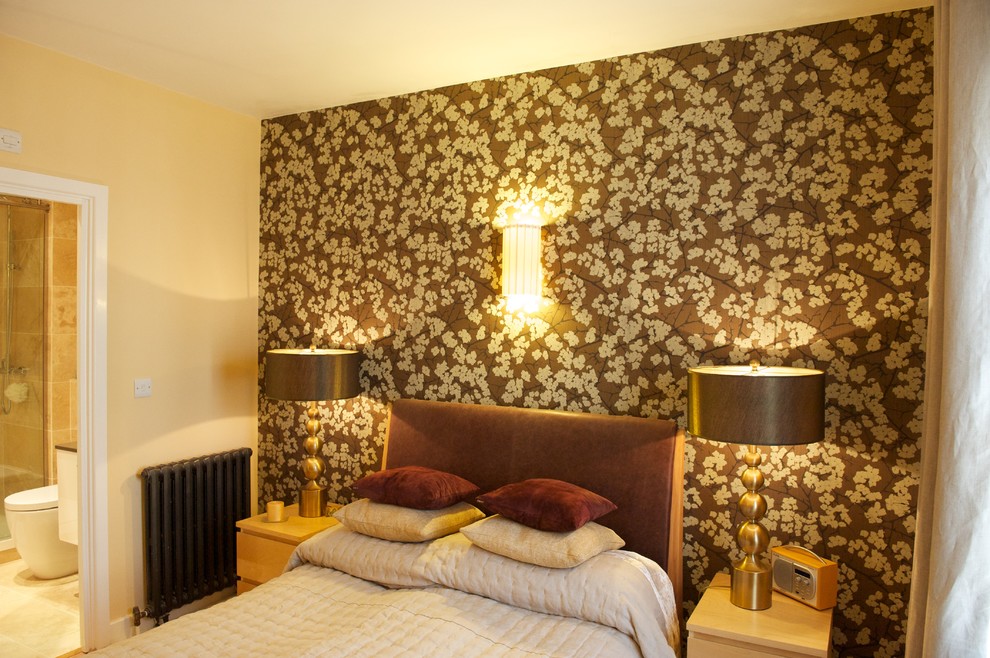 Photo of a contemporary bedroom in Cambridgeshire.