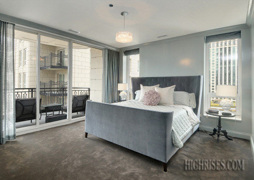 Inspiration for a contemporary bedroom remodel in Chicago