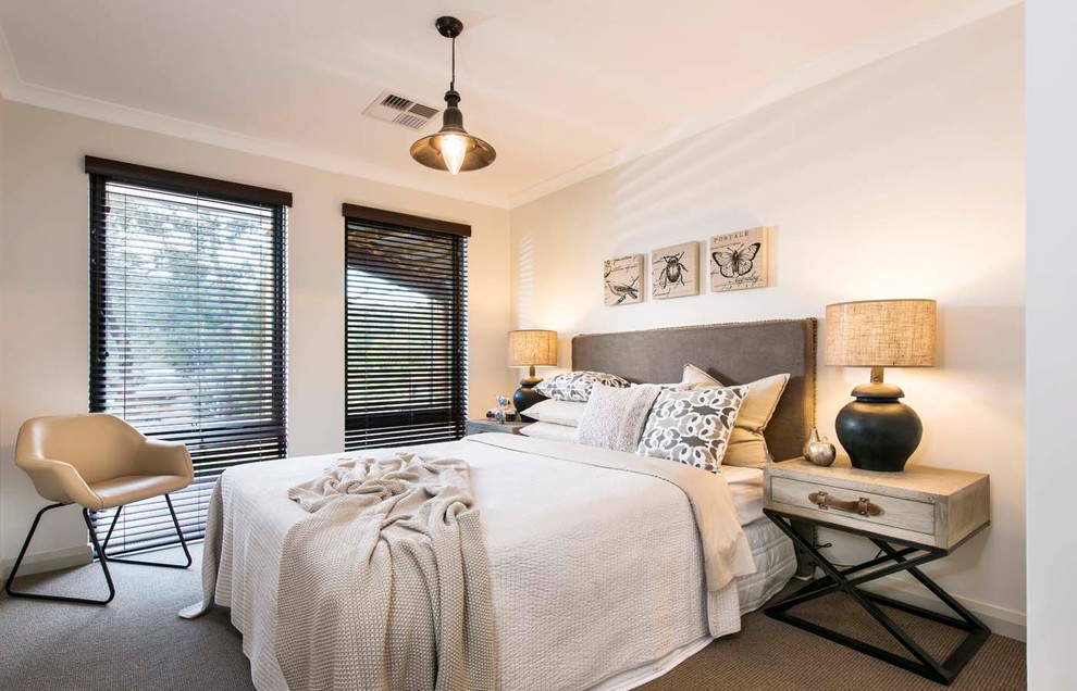 Design ideas for a classic bedroom in Perth.