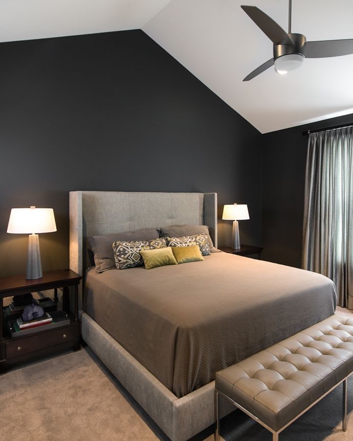 Bedroom - contemporary bedroom idea in Detroit