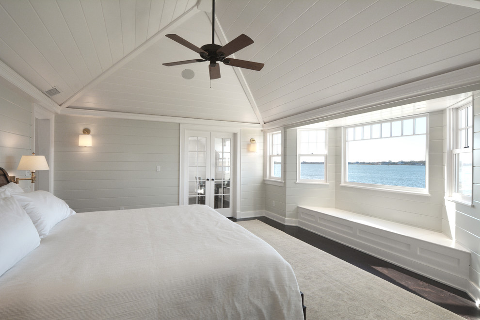 Bedroom - coastal bedroom idea in New York
