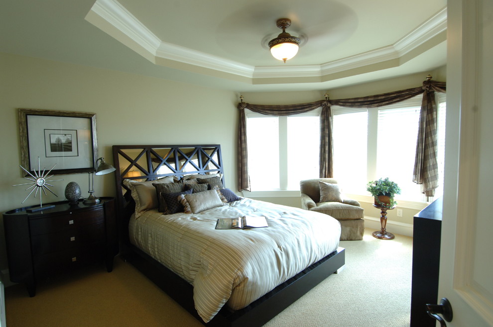 This is an example of a mediterranean bedroom in Milwaukee.