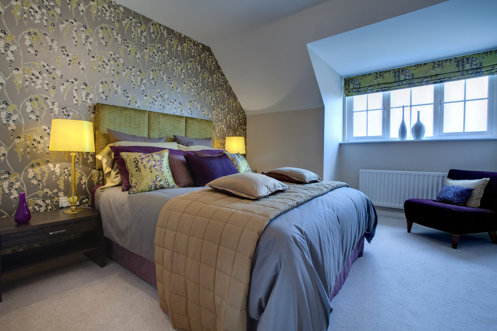 Traditional bedroom in Hertfordshire.