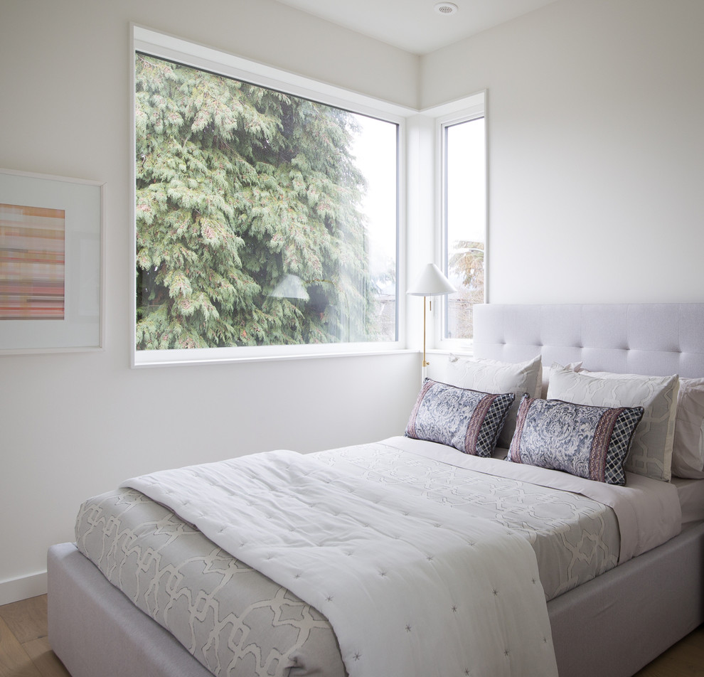 Design ideas for a scandi bedroom in Vancouver.