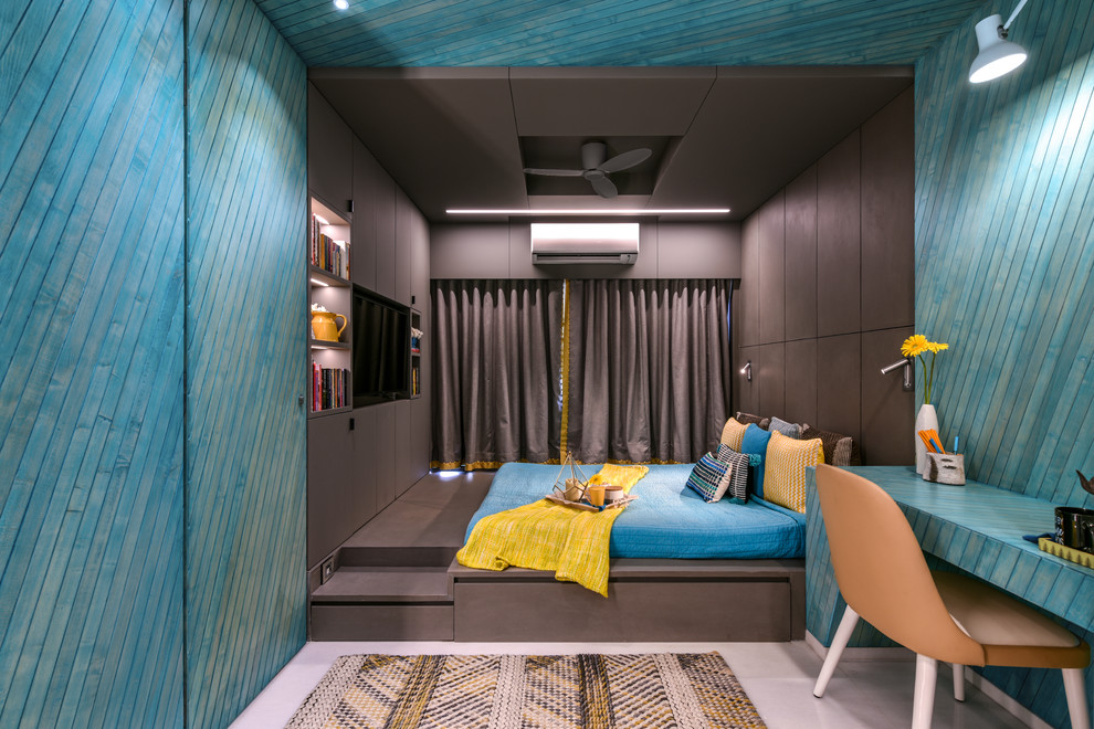 Inspiration for a bedroom remodel in Mumbai