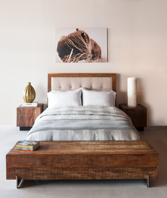 Big Sur Bed, Leblon Cube End Tables, Beam Coffee Table - Contemporary -  Bedroom - Los Angeles - by Environment Furniture | Houzz