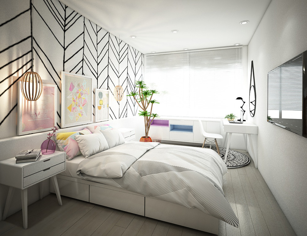 Photo of a modern bedroom in Singapore.
