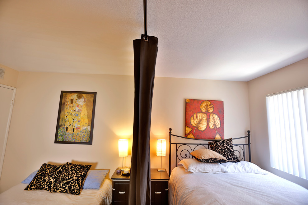 Black Hanging Room Divider Kit Modern Bedroom Chicago by