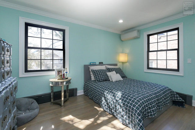 Black Windows in Stylish Bedroom - Renewal by Andersen - Bedroom - New ...