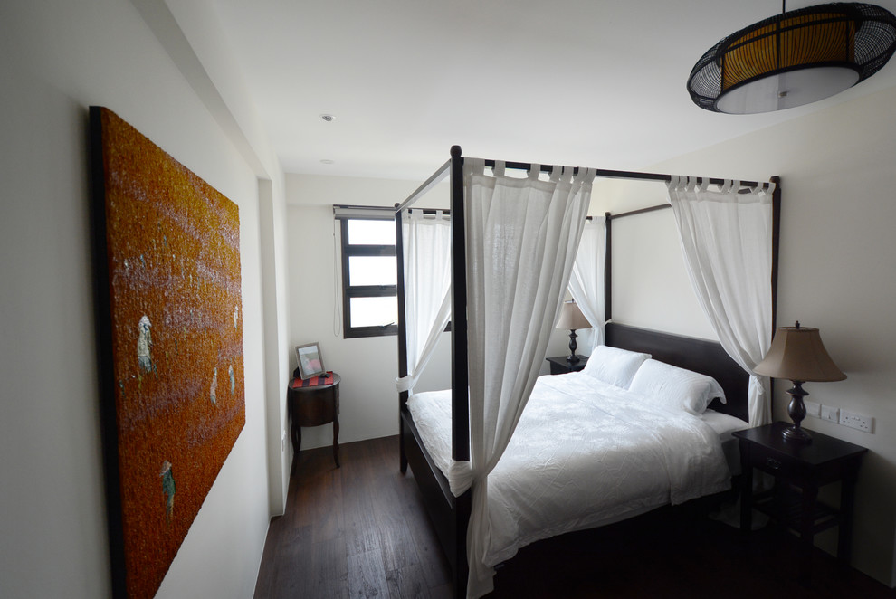 Eklektisches Schlafzimmer in Singapur