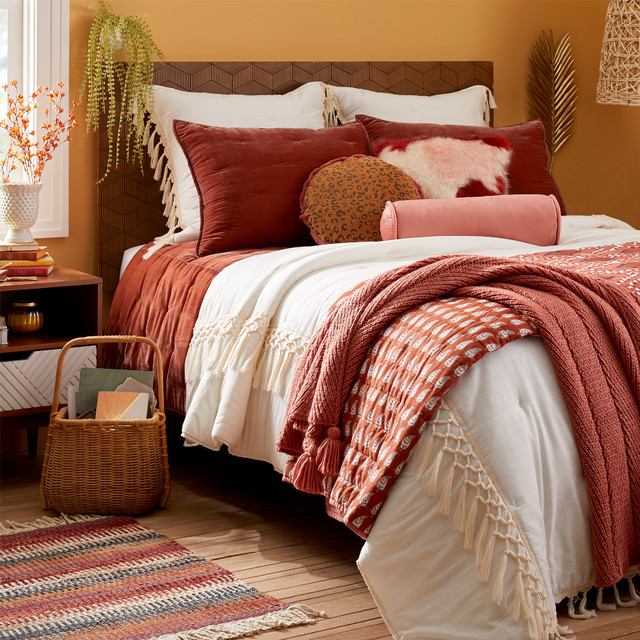 Bohemian Inspired Blush Fall Bedding Collection Opalhouse Modern Bedroom Minneapolis by Target Home Houzz