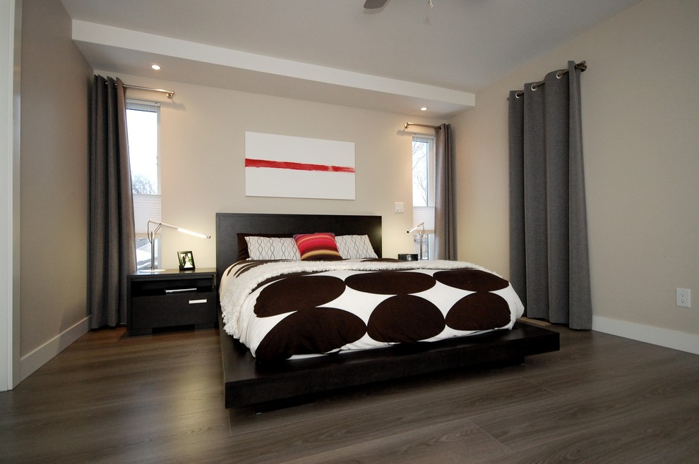 Minimalist bedroom photo in Edmonton