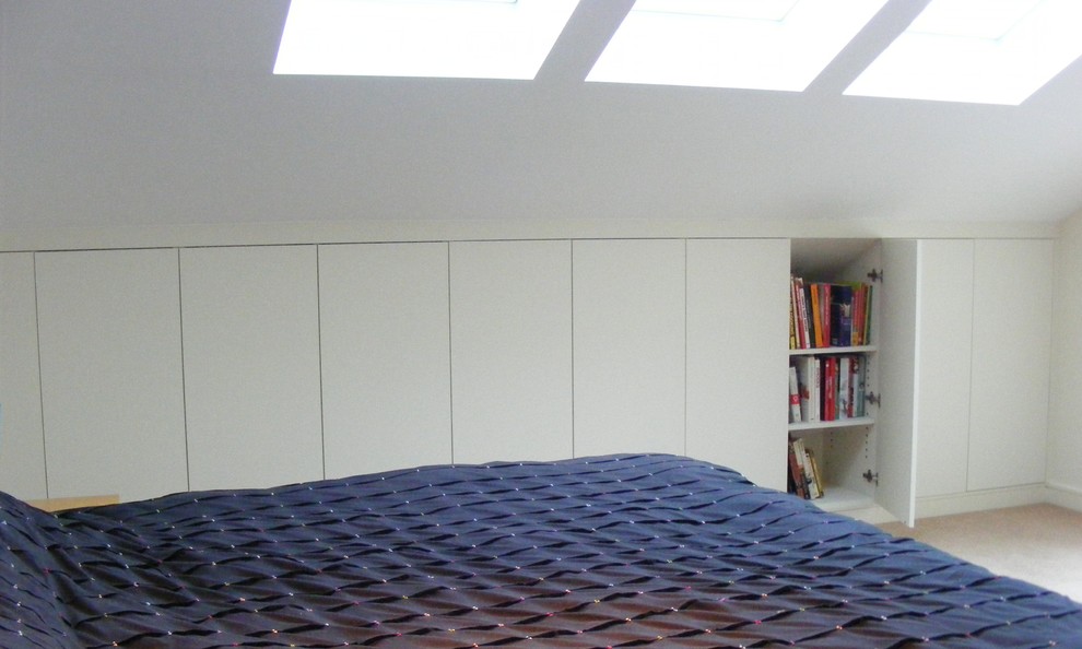 Inspiration for a modern bedroom remodel in London