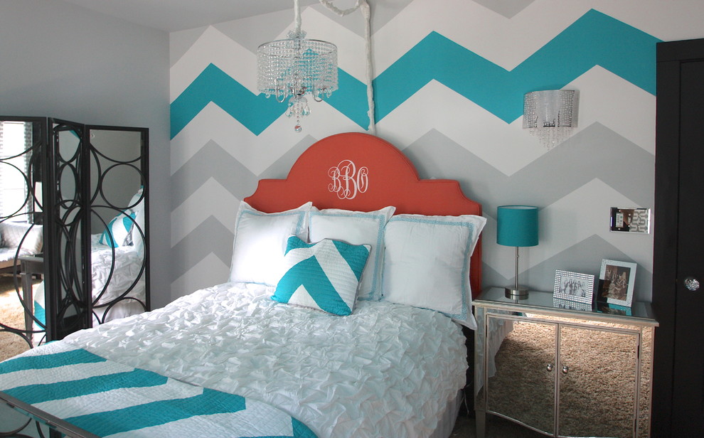 Inspiration for a contemporary bedroom remodel in Raleigh