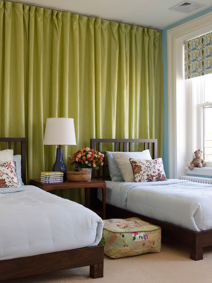 Inspiration for a transitional guest bedroom remodel in New York