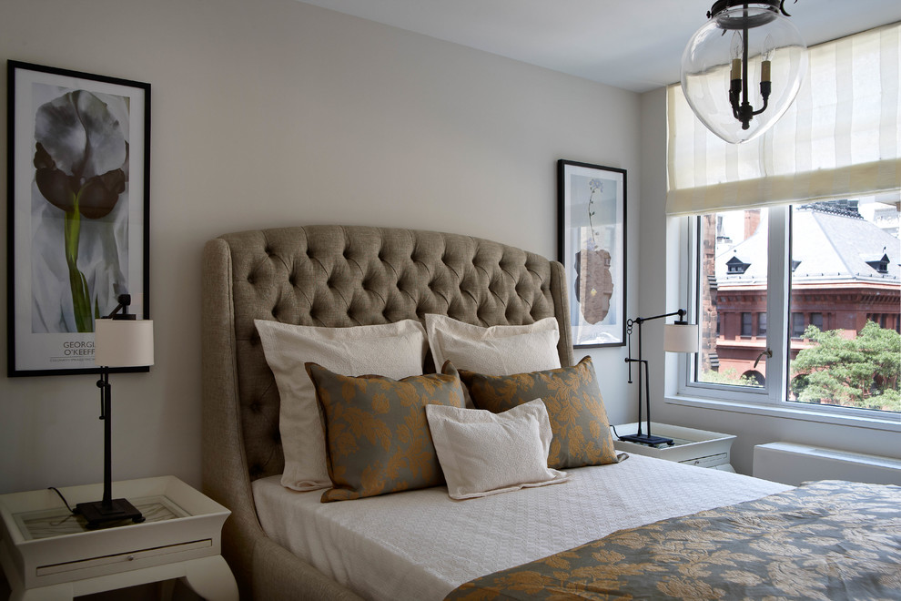 Inspiration for a transitional bedroom remodel in New York