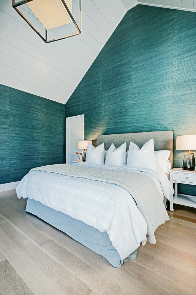 Beach style bedroom photo in Boston