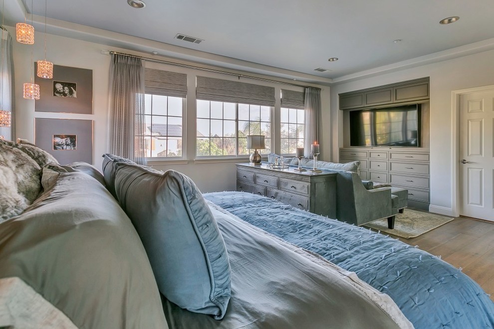 Builtin Dresser / Media Contemporary Bedroom Los Angeles by Danzo Group Custom