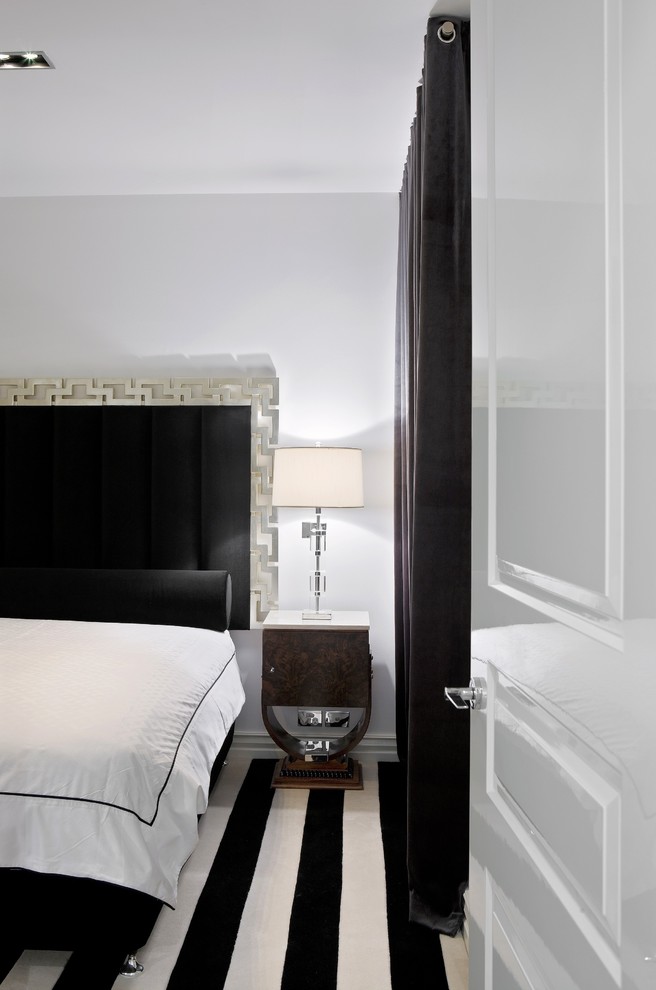 Photo of a contemporary bedroom in Melbourne.