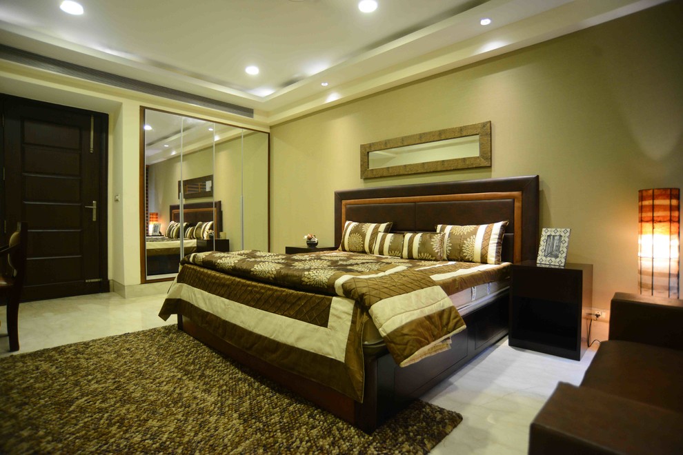 Eklektisches Schlafzimmer in Delhi