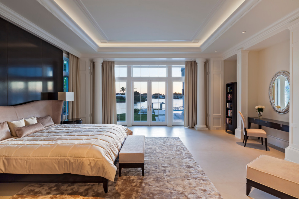 Inspiration for a transitional bedroom remodel in Miami