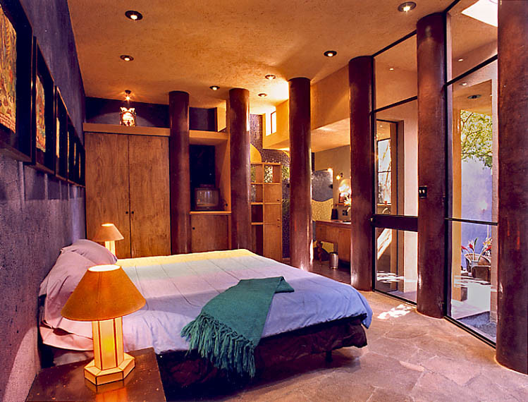 Contemporary bedroom in Mexico City.