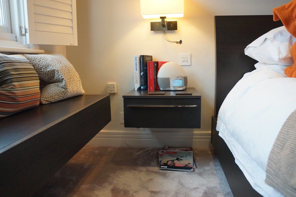 This is an example of a contemporary bedroom in Essex.