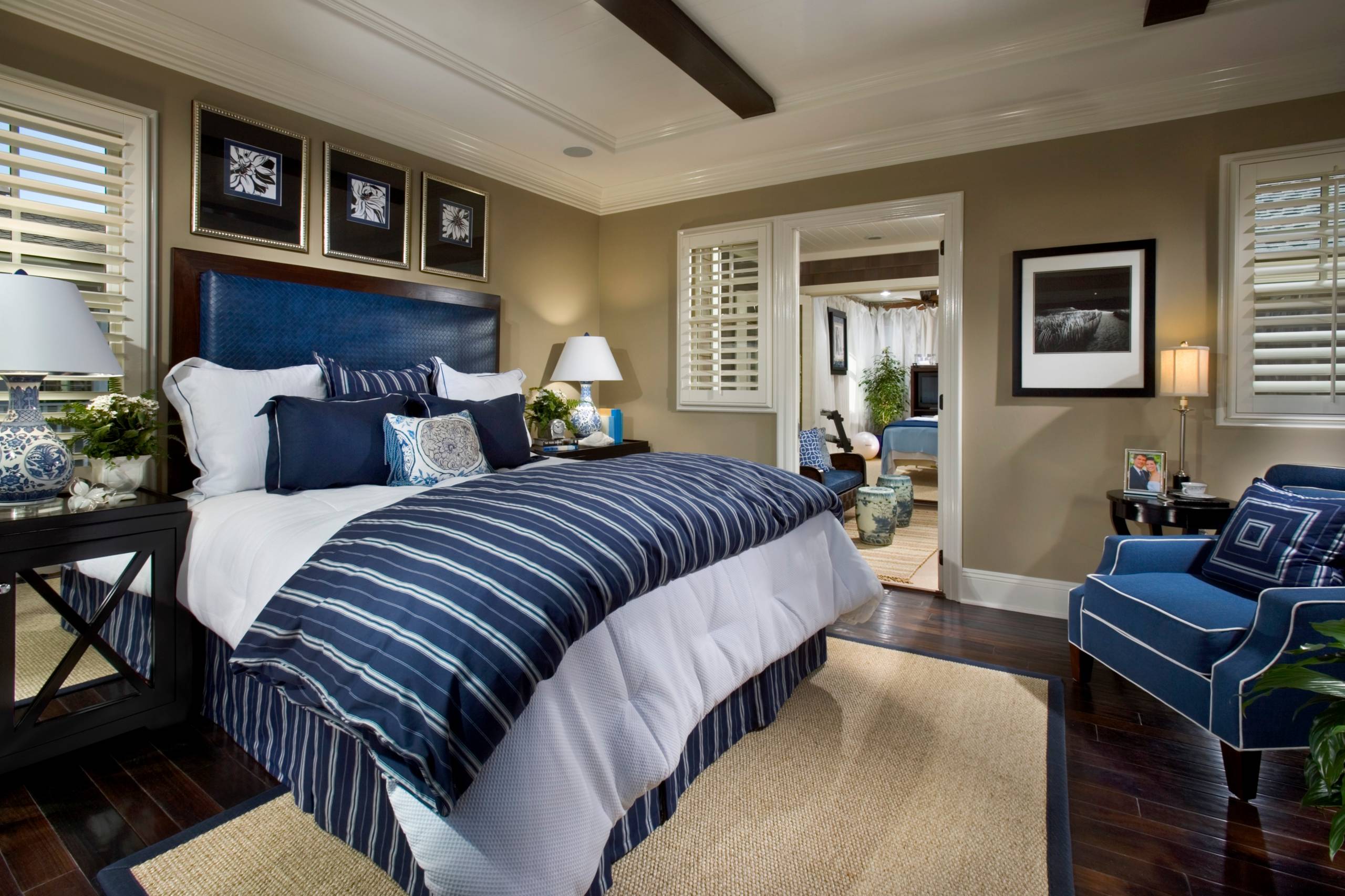 Blue And Tan Master Bedroom