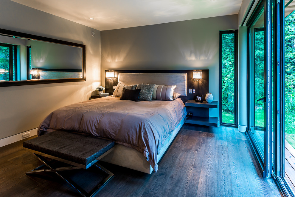 Inspiration for a modern master bedroom remodel in Vancouver