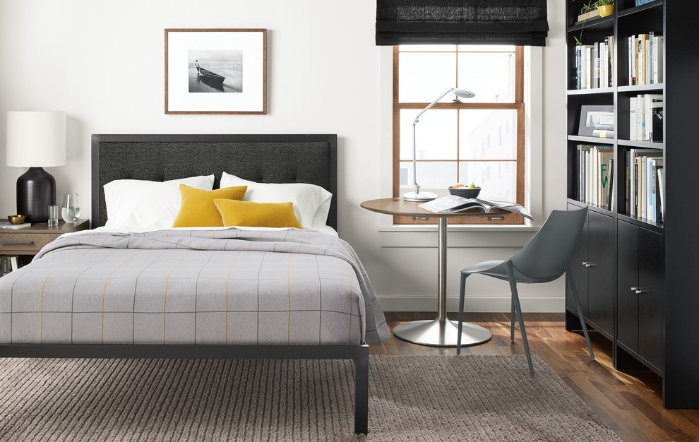 Design ideas for a contemporary bedroom in Minneapolis.