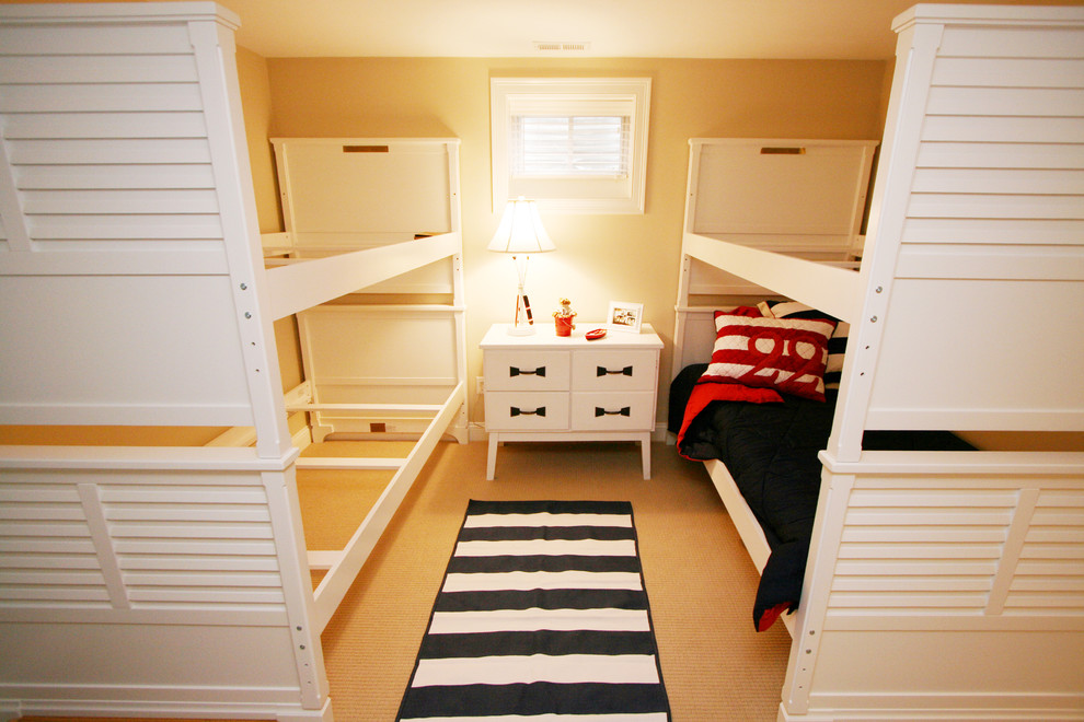 Modelo de dormitorio marinero con moqueta