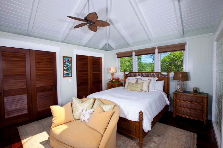 Chauklin Residence Anahola Beach House Tropical Bedroom Hawaii