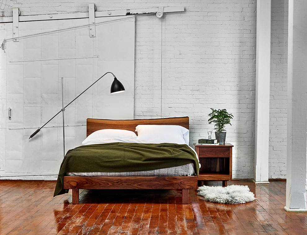 Inspiration for a scandinavian bedroom remodel in Portland Maine