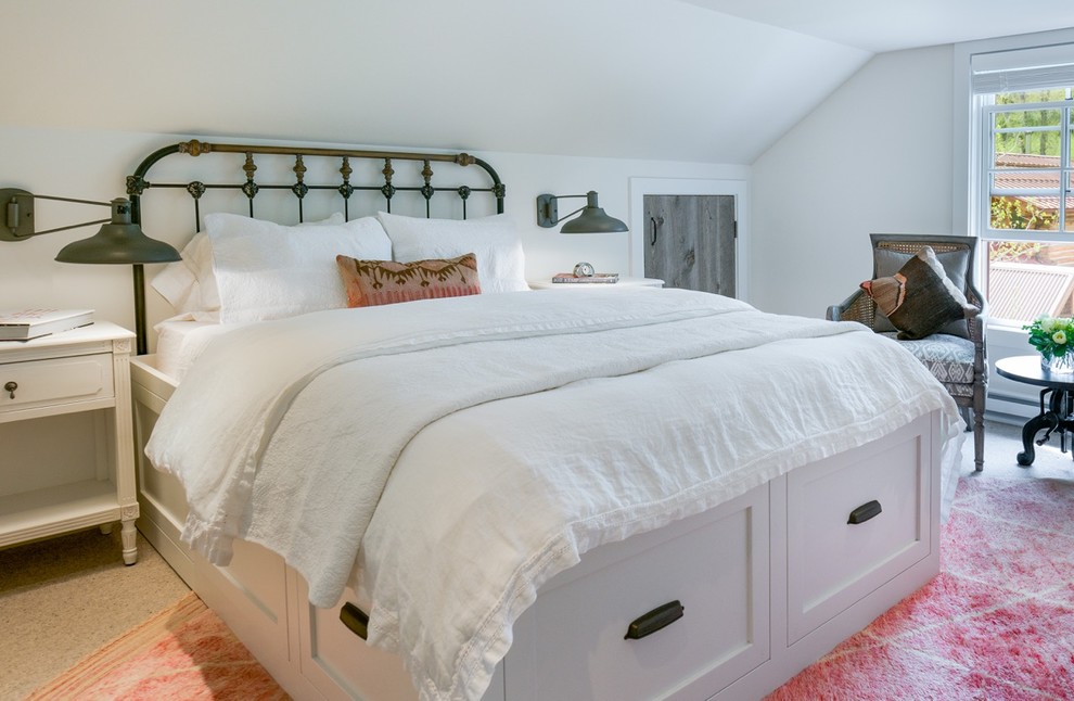 This is an example of a farmhouse bedroom in Other.
