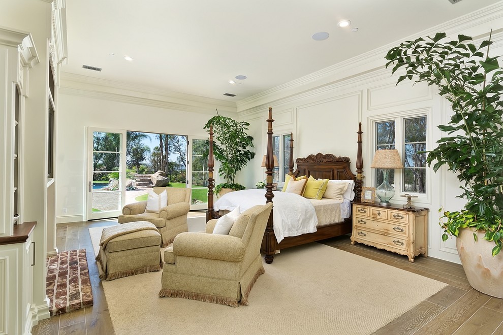 CleanLined Bedroom Design in Rancho Santa Fe Traditional Bedroom
