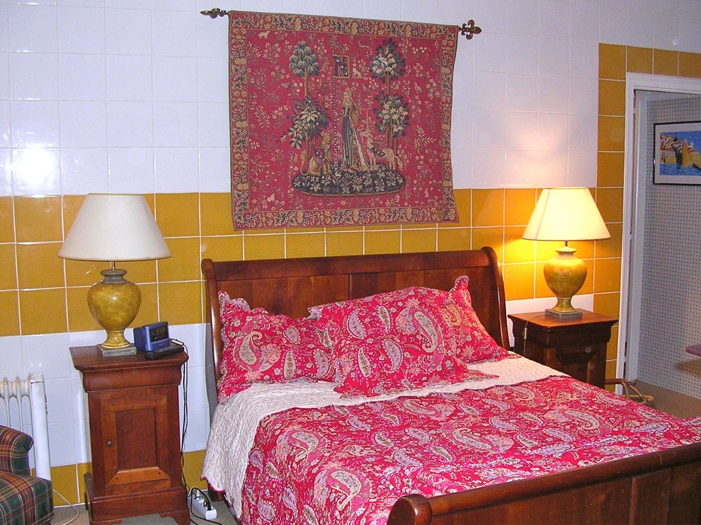 Exempel på ett medelhavsstil sovrum