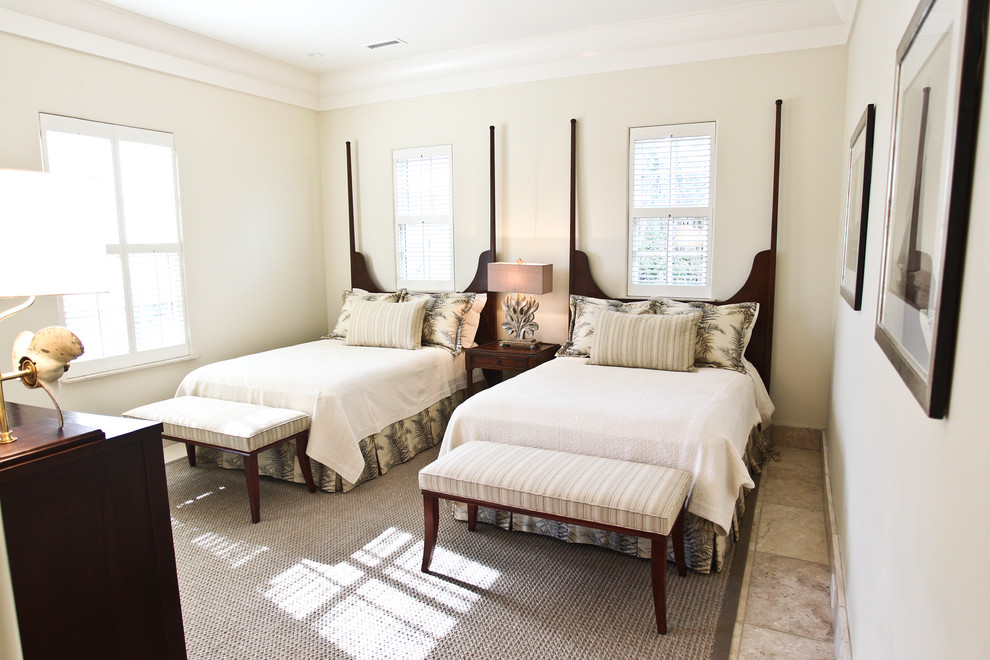 Design ideas for an eclectic bedroom in Charleston.