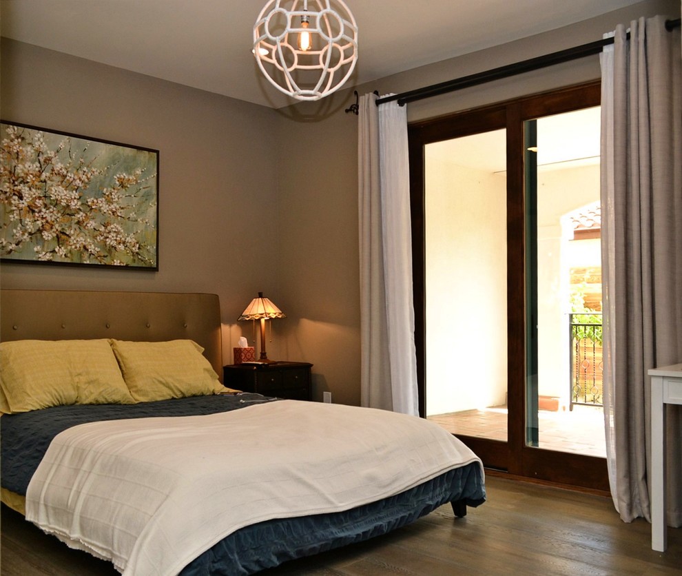 Photo of a mediterranean bedroom in Los Angeles.