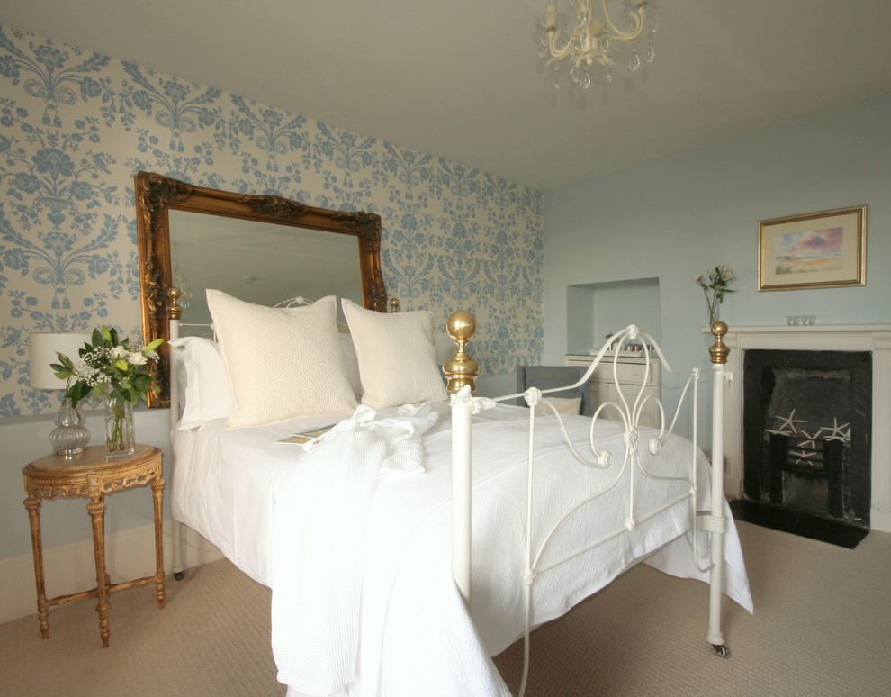 This is an example of an eclectic bedroom in Gloucestershire.
