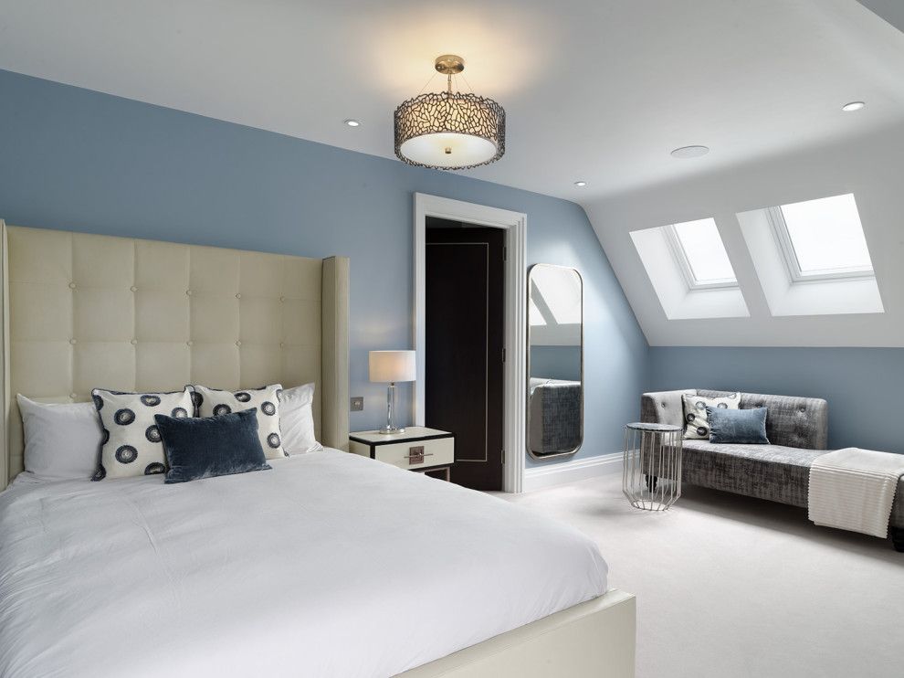 Inspiration for a contemporary bedroom in Kent.