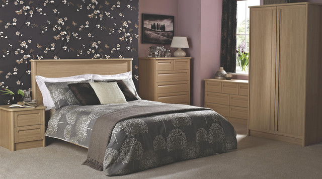 Contemporary Beech Effect Bedroom Furniture - Contemporary - Bedroom -  Hampshire | Houzz UK