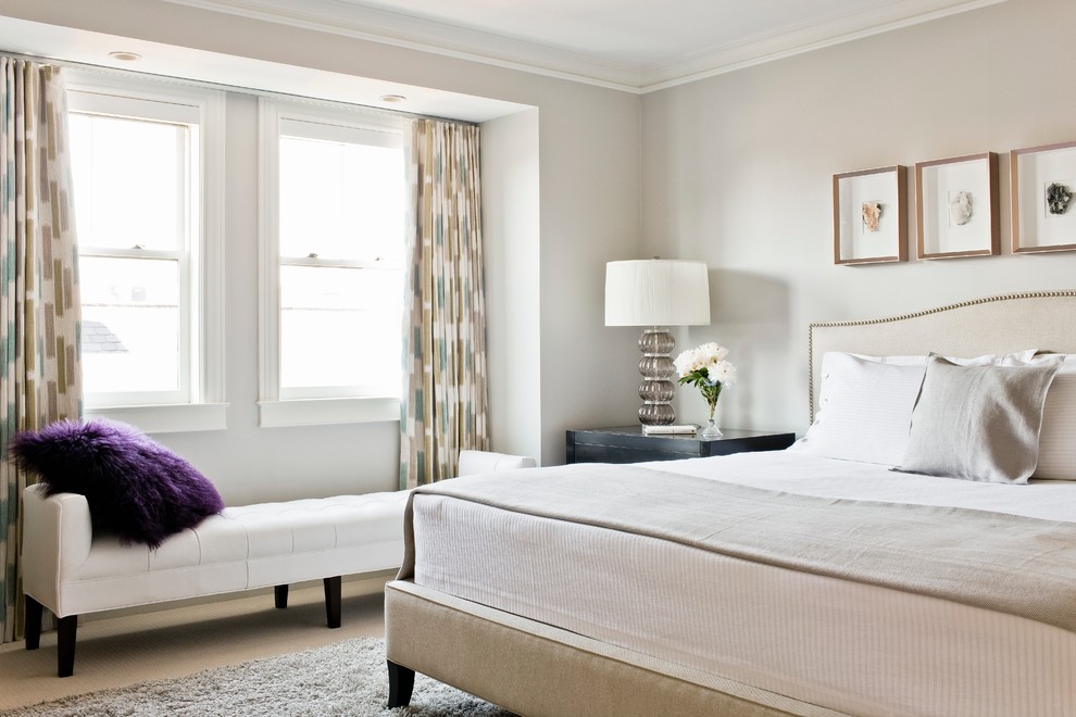 Bedroom - transitional guest bedroom idea in Boston