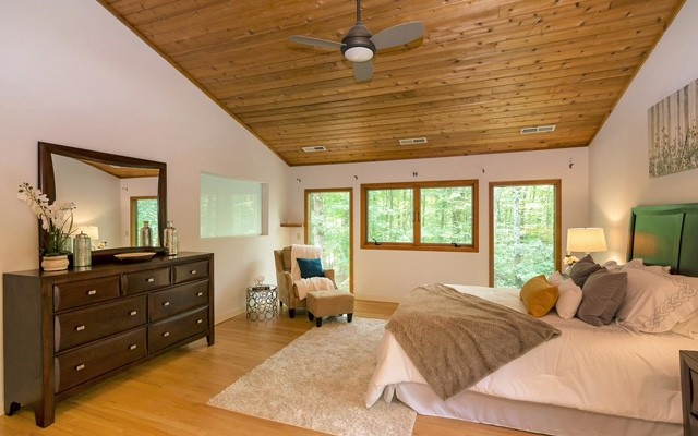 Contemporary Colonial Master Bedroom Transitional Bedroom New York By Pj And Company Staging And Interior Decorating
