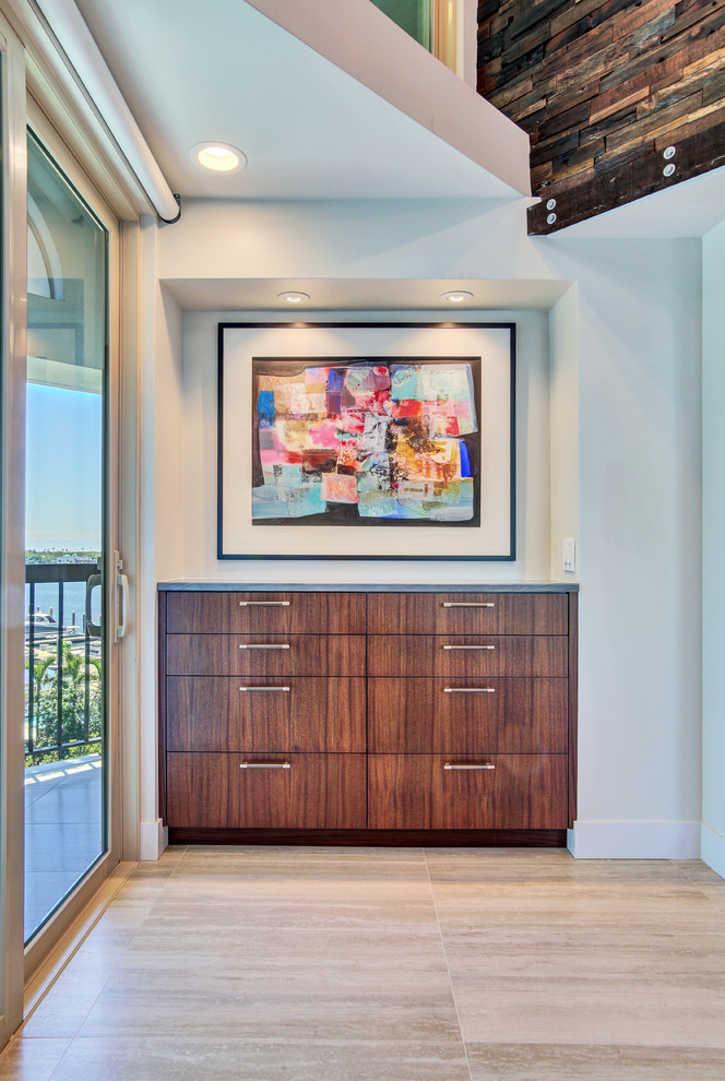 Contemporary Custom Sapele Contemporary Bedroom Tampa