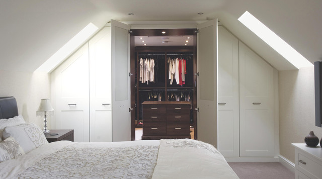 Contemporary White Shaker Style Built In Bedroom Furniture Contemporaneo Dormitorio Hampshire